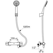 Kit Securitherm douche thermostatique autovidable réf. H9739HYG