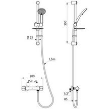 Kit Securitherm douche thermostatique réf. H9739KIT