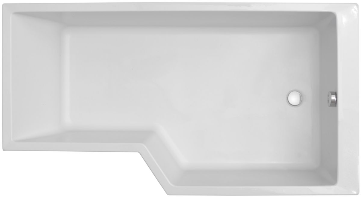 Baignoire compact 150 x 80/60 cm, version droite, Blanc brillant  Réf. E6D119R-00