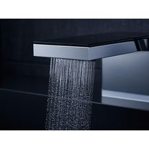 Mitigeur lavabo AX MyEdition 70 surface chromé/verre noir bonde push-open Réf. 47010600