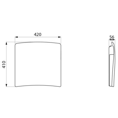 Dosseret pour siège de douche nylon et inox blanc réf. 510429N