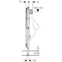 Bâti-support DUOFIX PLUS urinoir, universel, déclenchement encastré réf. 111616001