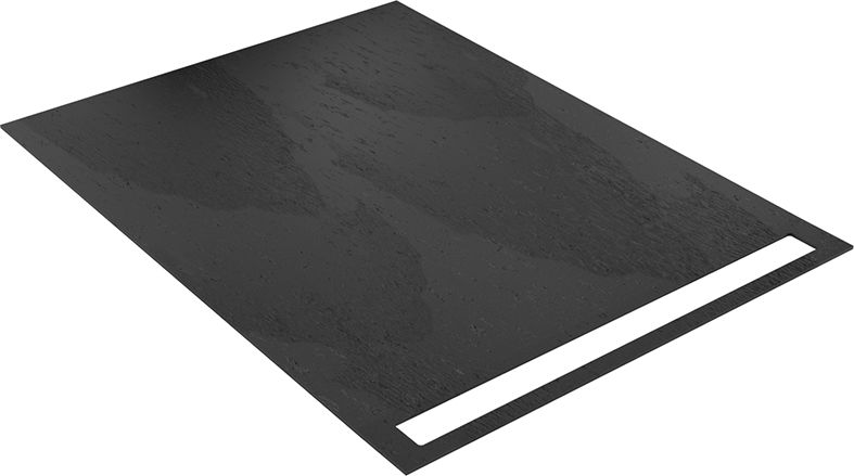 Revêtement prêtàposer wedi Fundo Top pour wedi Fundo Riolito neo, format 1200x900x6mm en coloris Carbon noir, matériau minéral aspect pierre naturelle Réf : 072020600