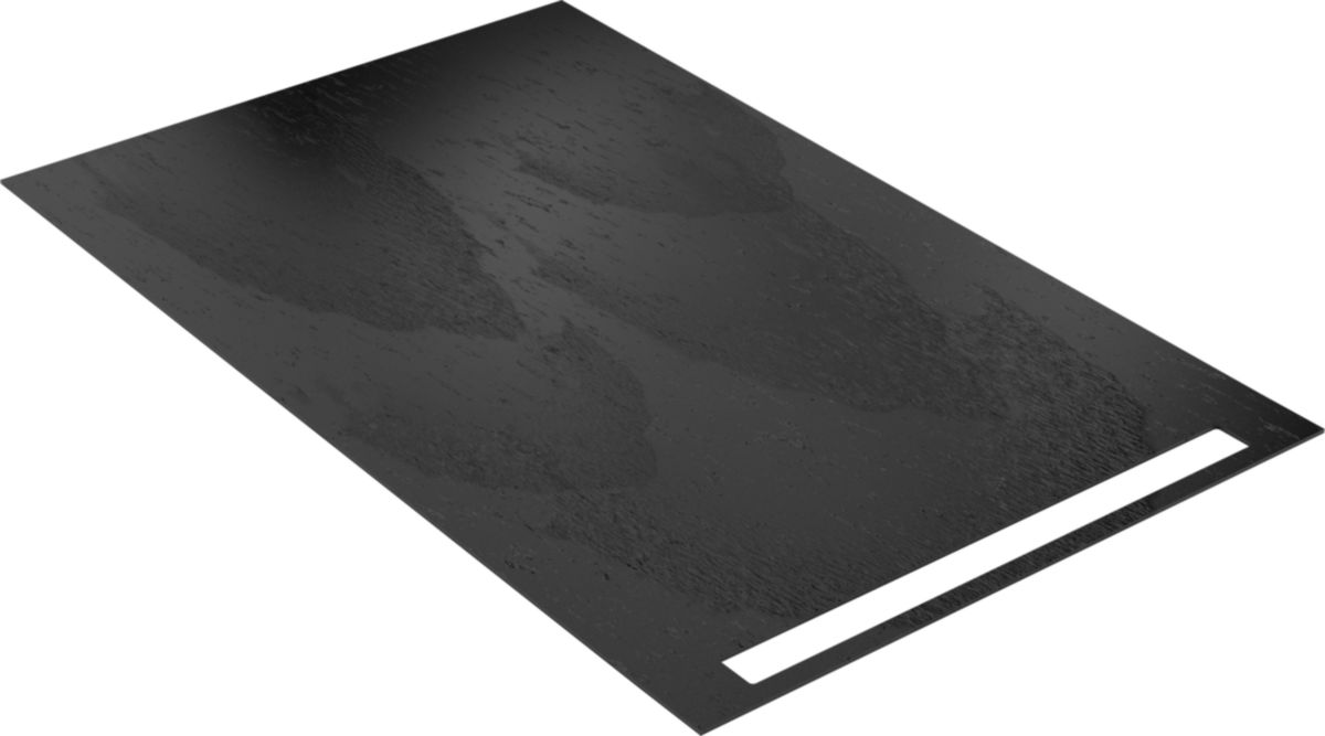 Revêtement prêtàposer wedi Fundo Top pour wedi Fundo Riolito neo, format 1600x1000x6mm en coloris Carbon noir, matériau minéral aspect pierre naturelle Réf : 072020601