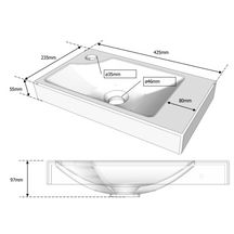 Ensemble Alterna Piccolo 2 lave-main en céramique + meuble blanc