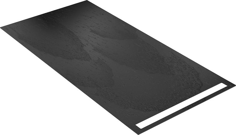 Revêtement prêtàposer wedi Fundo Top pour wedi Fundo Riolito neo, format 1800x900x6mm en coloris Carbon noir, matériau minéral aspect pierre naturelle Réf : 072020602