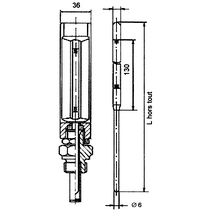 thermo. pl.63mm mod.drt euro57 boitier 200x36 0/120°C