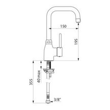 Mitigeur à bec orientable l150 sans vidage ni tirette réf. 25061T1