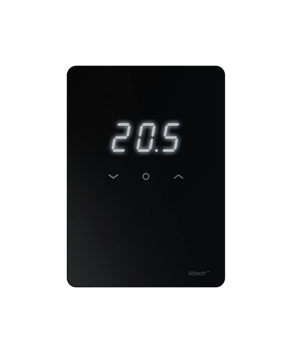 Thermostat d'ambiance digital sans fil noir ALTECH