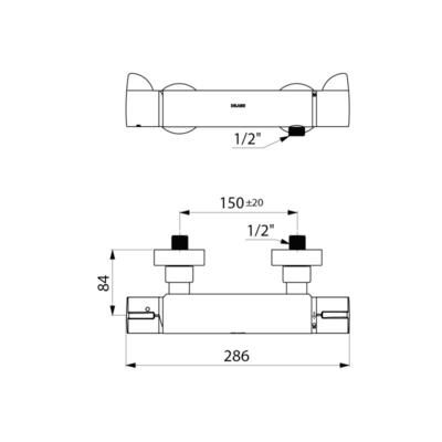 Mitigeur thermostatique Securitherm pour douche réf. H9741S