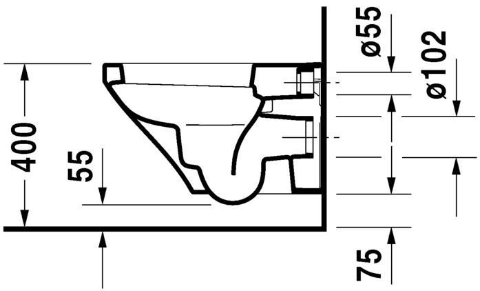 Pack cuvette suspendue DURASTYLE DURAFIX, frein de chute avec abattant et amortisseur de fermeture inclus Réf. 45520900A1