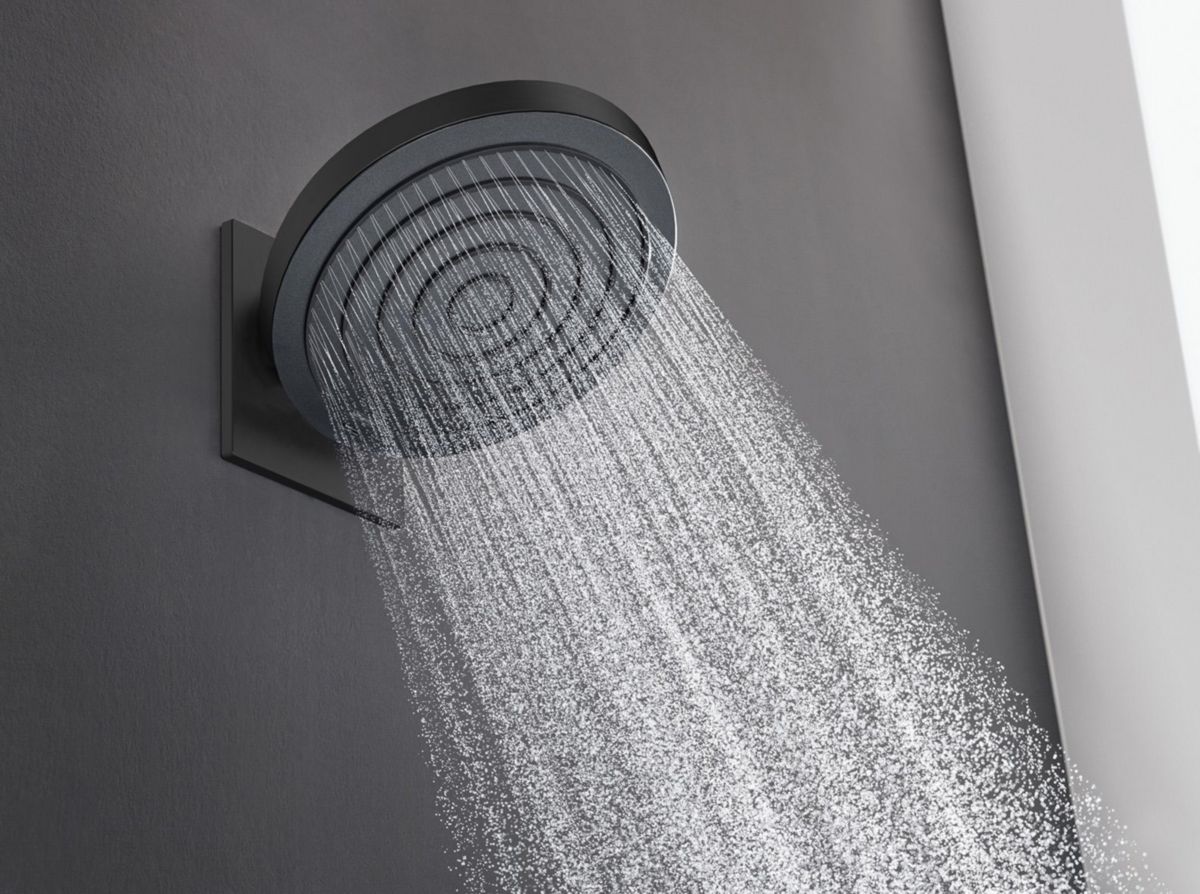 hansgrohe Pulsify S Douche de tête 260 2jet avec raccord mural, Noir mat