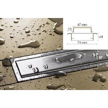 Cadre et grille évacuation douche à l'italienne KERDI-LINE-A 80 cm