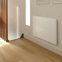 Radiateur eau chaude Acova Planea horizontal double, puissance 1083W (dT50), hauteur 700 mm, largeur 900 mm, 10 éléments, raccordement latéral de même côté, appareil réversible gauche/droite, Blanc RAL 9016 Réf. PLVD-070-090