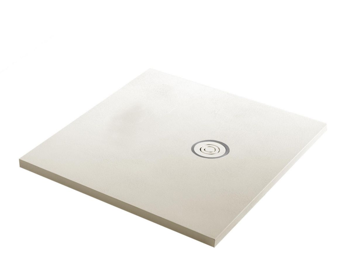 Receveur de douche plat FOCUS blanco 100x120cm béton crema Réf. 53017878