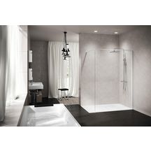 Parois de douche KUADRA h 60 ext.57-60 cm verre transparent blanc mat réf : KUADH60-1U