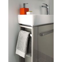 Lave-mains Renova Compact avec plage de dépose à gauche - 50 x 25 cm - trou de robinetterie à droite - trop-plein visible - blanc Réf. 276150000