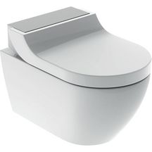 Pack WC lavant dit japonais suspendu AquaClean TUMA Comfort sans bride inox brossé Réf. 146.290.FW.1