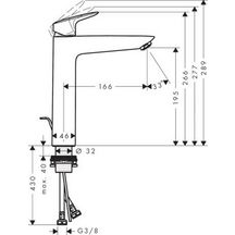 Mitigeur lavabo HG Logis 190 Eco C3 réf. 71095000