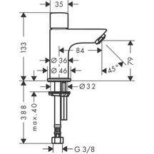 Robinet lave-mains eau froide Logis sans tirette ni vidage - réf. 71120000