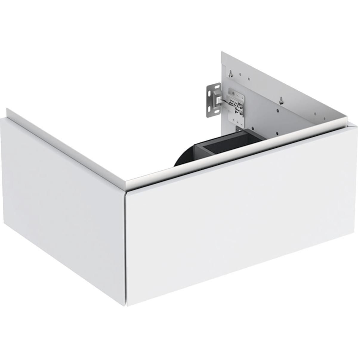 Meuble bas pour lavabo Geberit ONE, 1 tiroir: L60cm, P47cm, laque Blanc mat