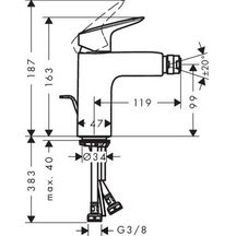 Mitigeur bidet HG Logis 100 réf. 71200000