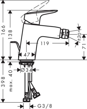 Mitigeur bidet HG Logis 70 réf. 71204000