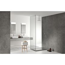 Receveur de douche rectangulaire Sestra à poser/à encastrer gris/structure ardoise 120x90cm Réf. 550.265.00.2