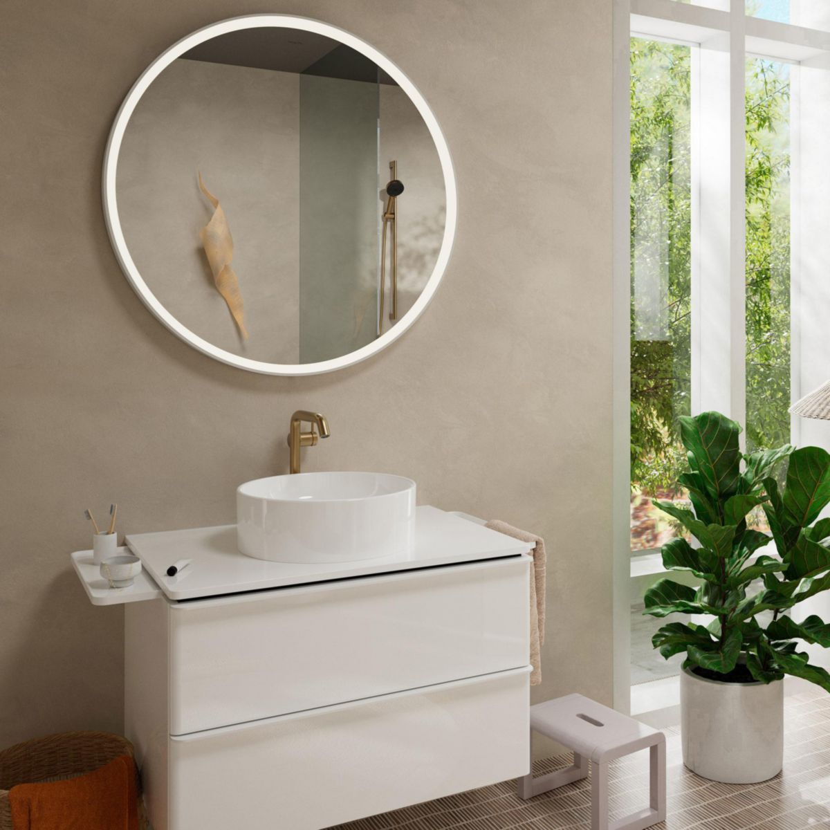 Mitigeur lavabo 240 Tecturis S Fine CoolStart sans vidage Bronze brossé Réf. 73372140