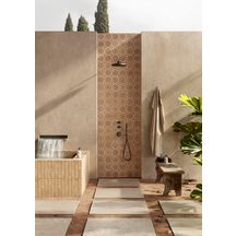 Grès cérame Ragno Realstone travertino cross beige rectifié épaisseur 20 mm 80 x 80 cm RCER