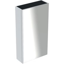 Armoire haute compacte Acanto - 1 porte - 45 x 82 x 17,4 cm - corps : laqué ultra-brillant / blanc - porte : verre brillant / blanc Réf. 500.639.01.2