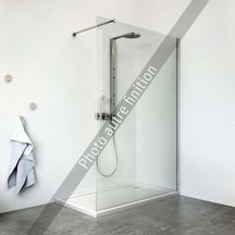 Paroi de douche Equi EI TWF 10020 VPE argent poli verre clair clean Réf. 1406000694