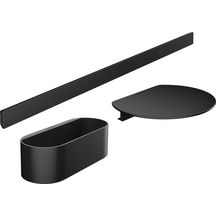 hansgrohe WallStoris Ensemble d'accessoires pour la baignoire, Noir mat