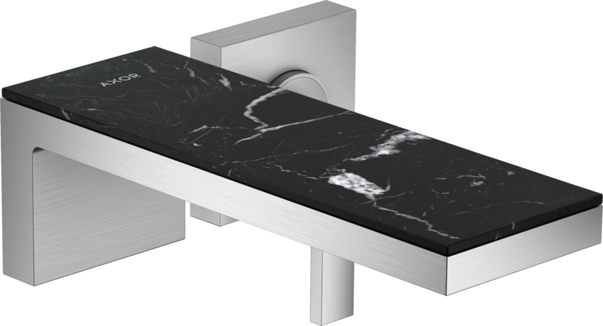 AXOR MyEdition Plaque 245 marbre noir nero marquina, Marble Nero Marquina