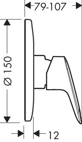 Set de finition Logis pour mitigeur douche encastré réf. 71606000