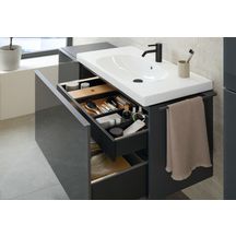 Lavabo Acanto avec plage de dépose - 90 x 48,2 cm - trou de robinetterie au centre - trop-plein visible - blanc Réf. 500.623.01.2