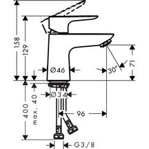 Mitigeur lavabo TALIS E 80 CoolStart sans tirette ni vidage Chromé Réf. 71704000