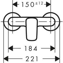 Mitigeur douche avec cartouche 2 vitesses HG Logis réf. 71601000