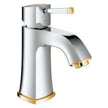 Mitigeur monocommande Grandera lavabo 5,7 l/min corps lisse finition ig0 chromé doré chromé doré réf. 23310IG0