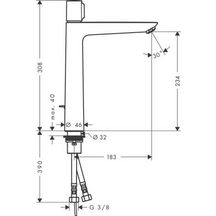 Mitigeur lavabo HG Talis Select E 240 réf. 71752000