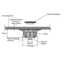 Isotanche rotaplug bain s vertical réf. 230437