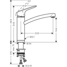 Mitigeur de cuisine 160 Logis M31 installation devant une fenêtre 1 jet Réf. 71833000