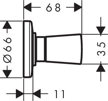 Set de finition Logis robinet d'arrêt 1/2'' et 3 / 4'' réf. 71970000