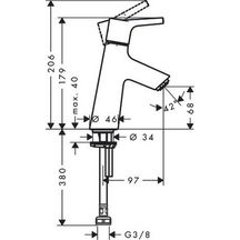 Robinet de lave-mains TALIS S 80 Chromé Réf. 72017000