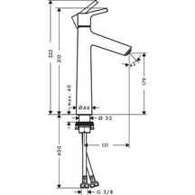 Mitigeur de lavabo Talis S 190 sans tirette ni vidage Réf. 72032000