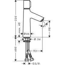 Mitigeur de lavabo Talis Select S 100 sans tirette ni vidage Réf. 72043000