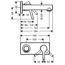 Mitigeur de lavabo encastré mural Talis S bec 165 mm bonde à écoulement libre Réf. 72110000