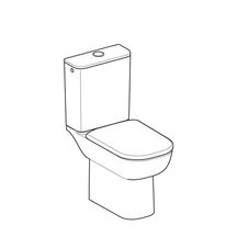 Wc au sol à fond creux Smyle - Rimfree - avec réservoir attenant - avec abattant Wc - 63,5 cm - blanc Réf. 500.822.00.1