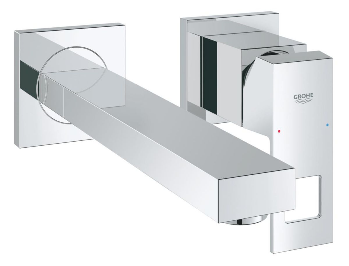 Mitigeur monocommande 2 trous lavabo Taille M Eurocube Chromé 23447000