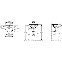 Lave-mains PATIO 45 x 35 blanc Réf. E4152-00